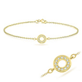 Circle with CZ Stones Bracelet BRS-355-GP